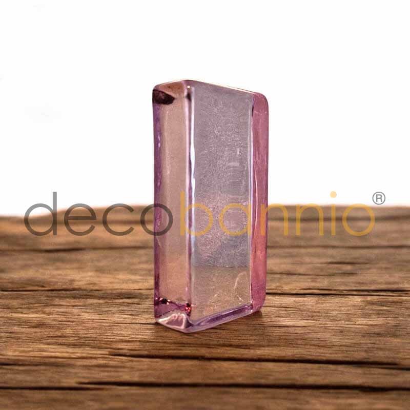 Ladrillo de vidrio rectangular curvo Liso pastello 20x10x5cm Design