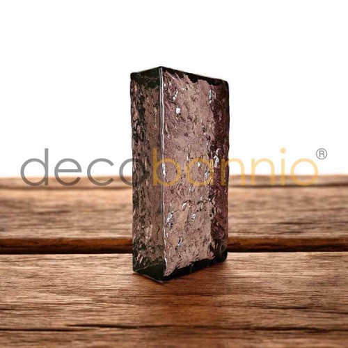 Ladrillo de vidrio rectangular curvo Onda frontal prugna 20x10x5cm Design