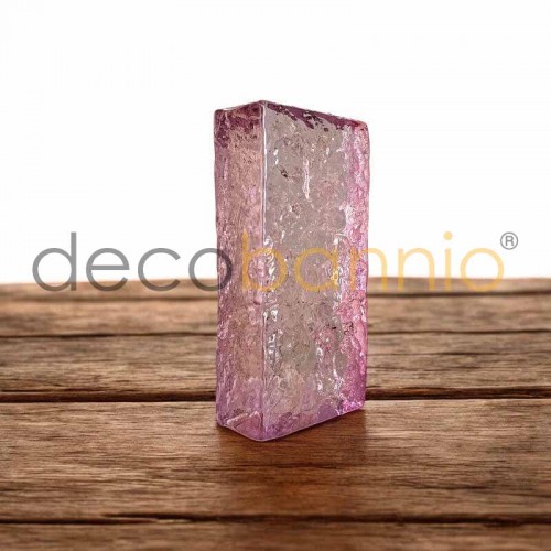 Ladrillo de vidrio rectangular curvo Onda frontal pastello 20x10x5cm Design