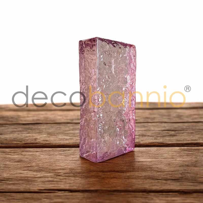 Ladrillo de vidrio rectangular curvo Onda frontal pastello 20x10x5cm Design