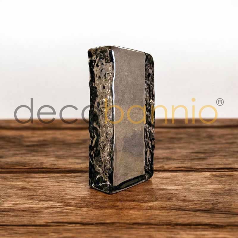 Ladrillo de vidrio rectangular curvo Onda lateral moca 20x10x5cm Design