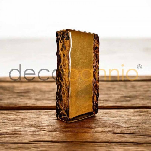 Ladrillo de vidrio rectangular curvo Onda lateral caramella 20x10x5cm Design