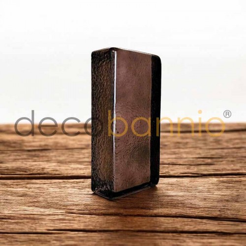 Ladrillo de vidrio rectangular curvo Puntegiatto prugna 20x10x5cm Design