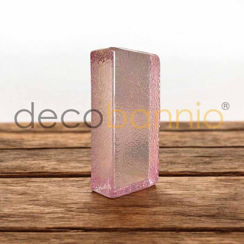 Ladrillo de vidrio rectangular curvo Puntegiatto pastello 20x10x5cm Design