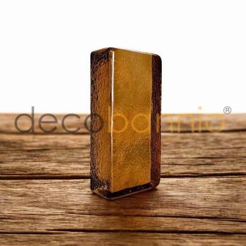Ladrillo de vidrio rectangular curvo Puntegiatto caramella 20x10x5cm Design