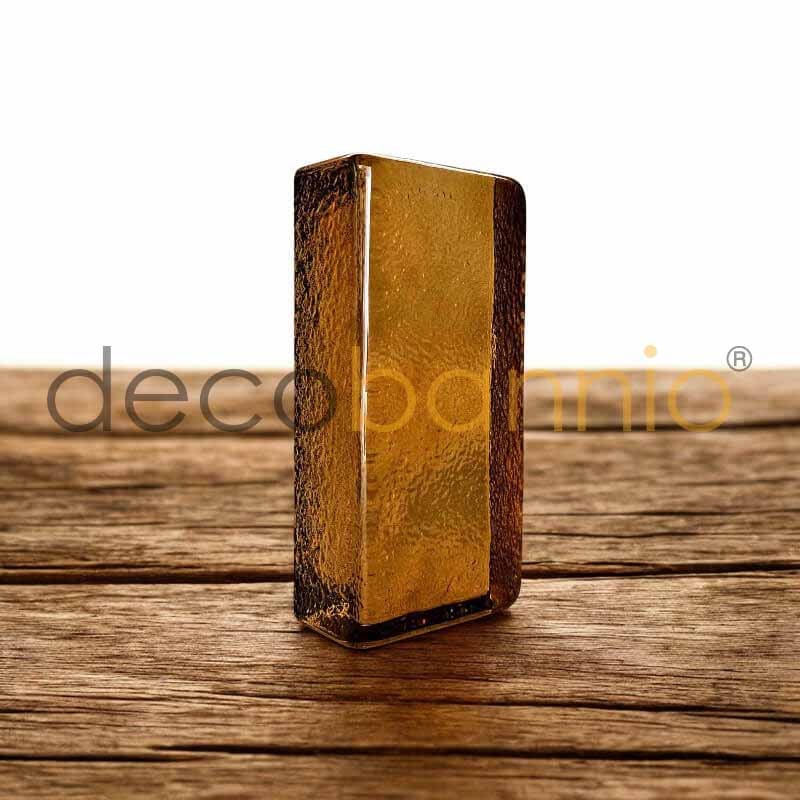 Ladrillo de vidrio rectangular curvo Puntegiatto caramella 20x10x5cm Design