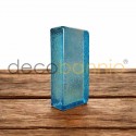 Ladrillo de vidrio rectangular curvo Puntegiatto azzurro 20x10x5cm Design