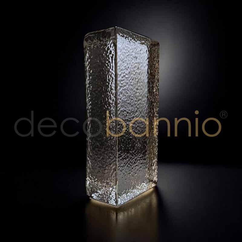 Ladrillo de vidrio rectangular curvo Puntegiatto neutro 20x10x5cm Design