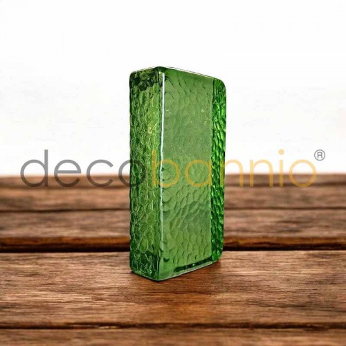 Ladrillo de vidrio rectangular curvo Scala smeraldo 20x10x5cm Design