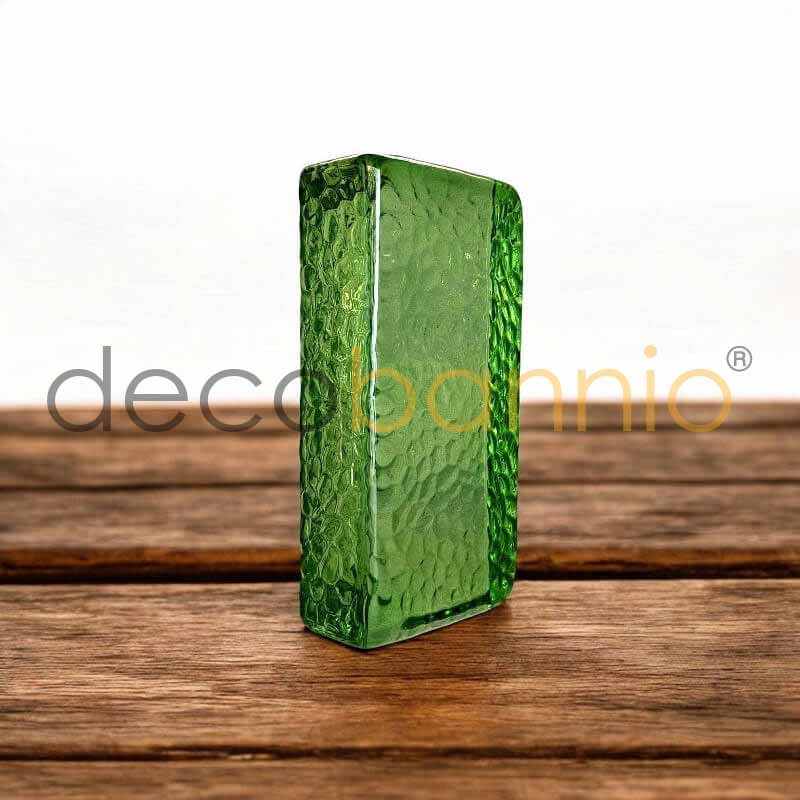 Ladrillo de vidrio rectangular curvo Scala smeraldo 20x10x5cm Design