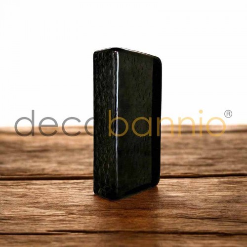 Ladrillo de vidrio rectangular curvo Scala nero 20x10x5cm Design