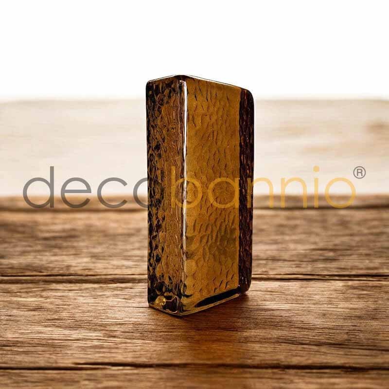 Ladrillo de vidrio rectangular curvo Scala caramella 20x10x5cm Design