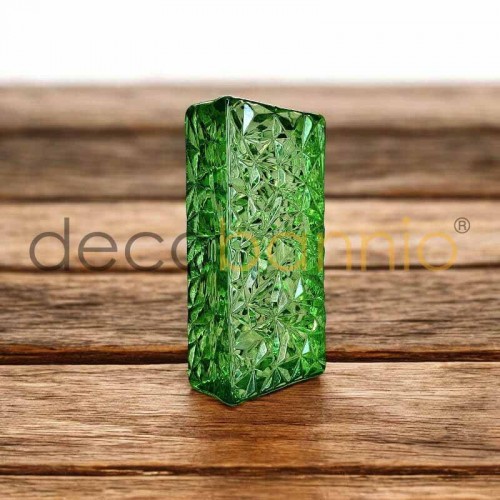 Ladrillo de vidrio rectangular curvo Stellato smeraldo 20x10x5cm Design