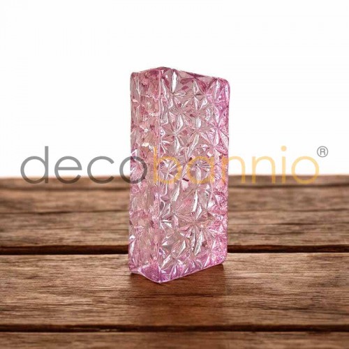 Ladrillo de vidrio rectangular curvo Stellato pastello 20x10x5cm Design