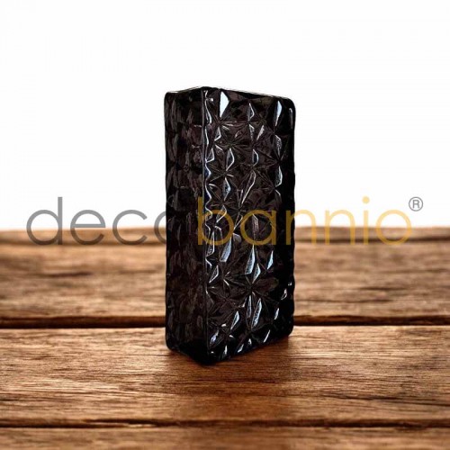 Ladrillo de vidrio rectangular curvo Stellato nero 20x10x5cm Design