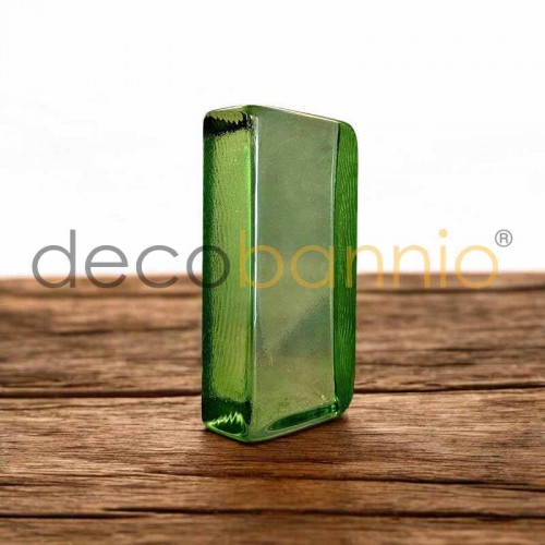 Ladrillo de vidrio rectangular curvo Stucco smeraldo 20x10x5cm Design