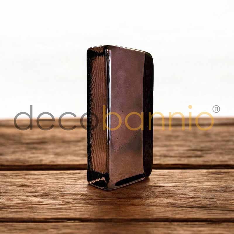 Ladrillo de vidrio rectangular curvo Stucco prugna 20x10x5cm Design