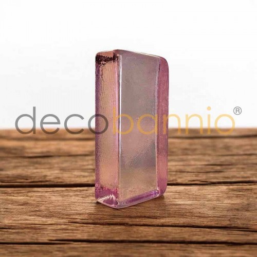 Ladrillo de vidrio rectangular curvo Stucco pastello 20x10x5cm Design