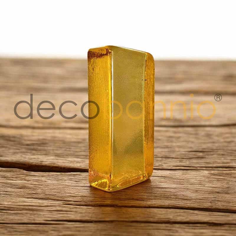 Ladrillo de vidrio rectangular curvo Stucco giallo 20x10x5cm Design