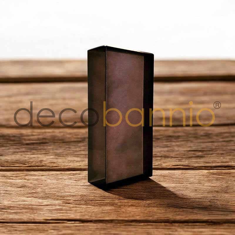 Ladrillo de vidrio rectangular recto Liso satinado prugna 20x10x5cm Design