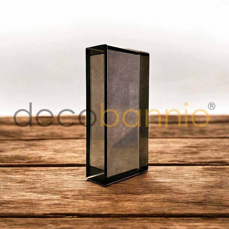 Ladrillo de vidrio rectangular recto Liso moca 20x10x5cm Design