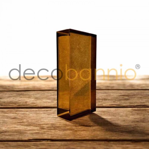 Ladrillo de vidrio rectangular recto Liso caramella 20x10x5cm Design