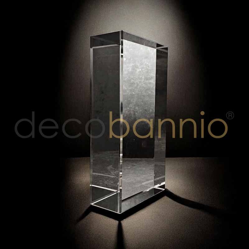 Ladrillo de vidrio rectangular recto Liso neutro 20x10x5cm Design