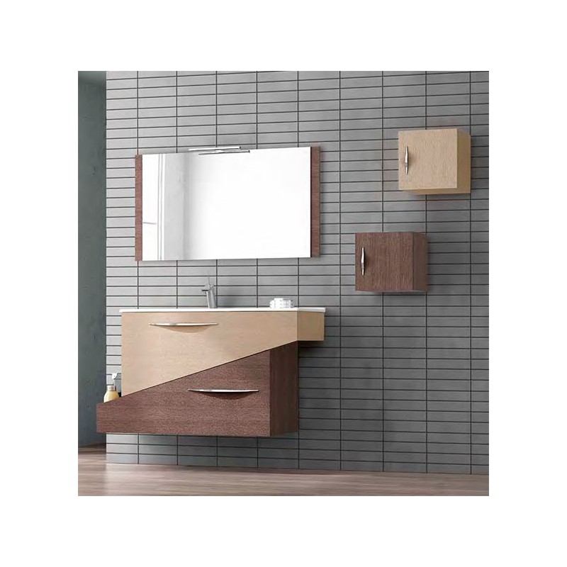 Conjunto mueble de baño 85cm Geometric Othello Segare Natural